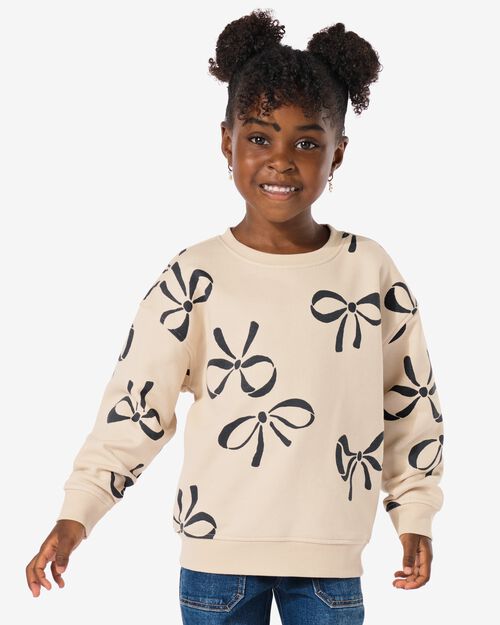 sweat enfant oversize nœuds blanc cassé