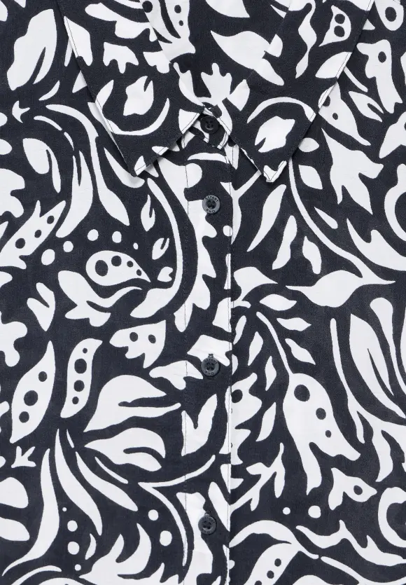 Maxi Print Kleid - deep blue