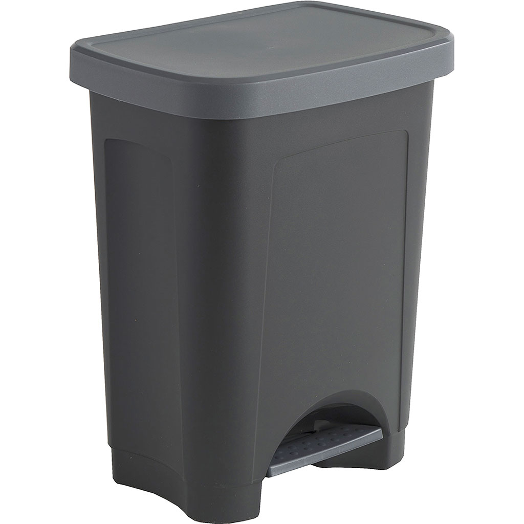 Poubelle à pédale noire 50L