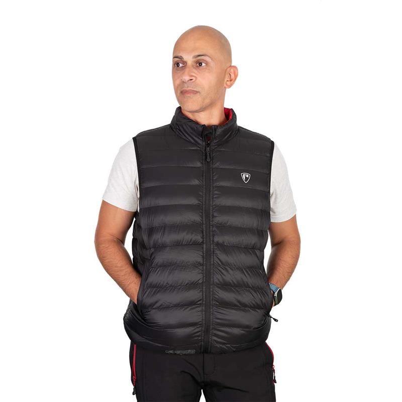 Veste Sans Manche Homme Fox Rage Pro Series Reversible Lightweight Quilted Gilet - Noir/Rouge