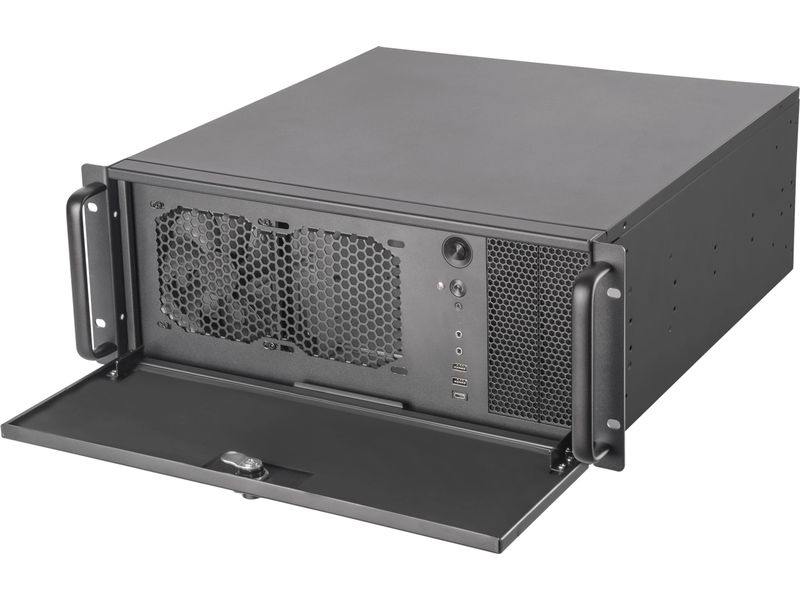 SilverStone Gehäuse RM42-502 4U Rackmount-Servergehäuse mit Flüssigkeitskühlungskompatibilität