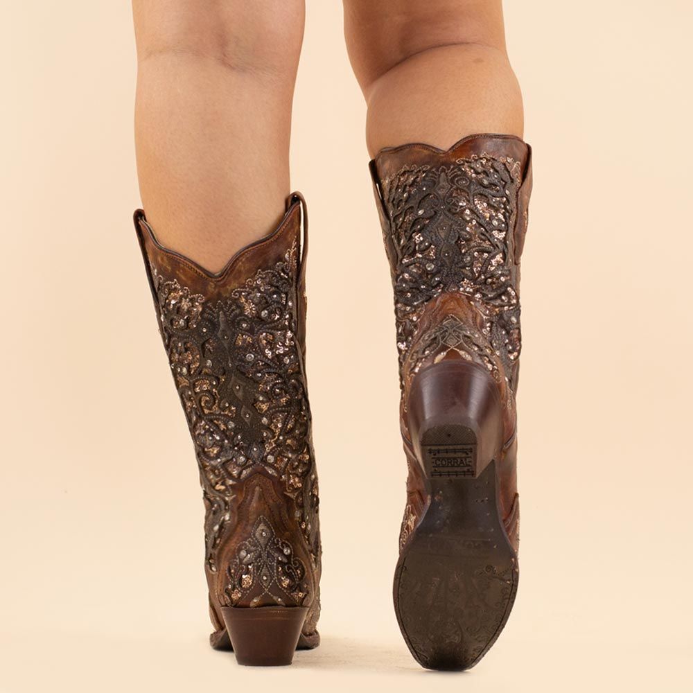 Corral boots A3671 Cognac Inlay