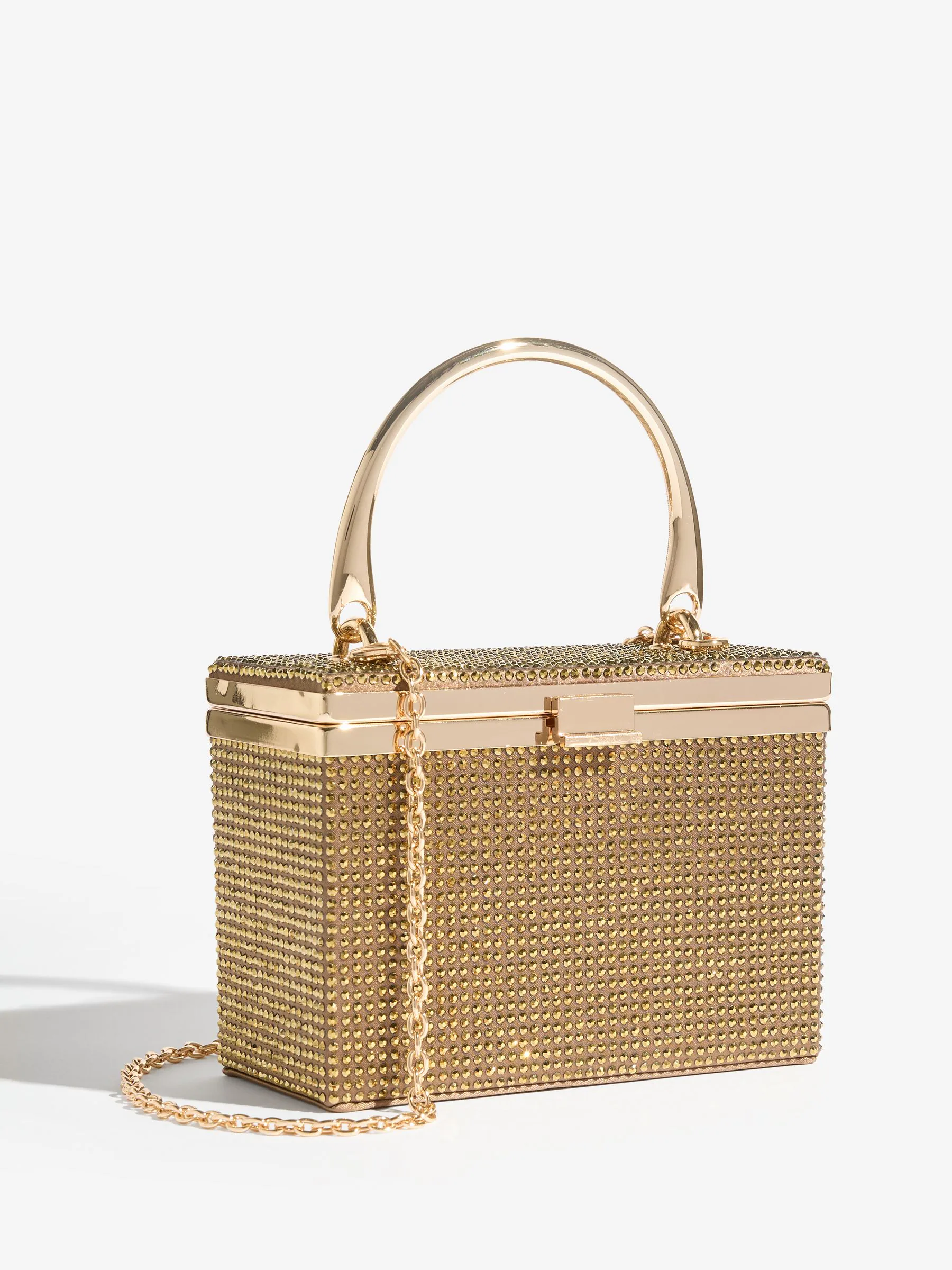 Bronze Diamante - Lipsy Top Handle Box Bag