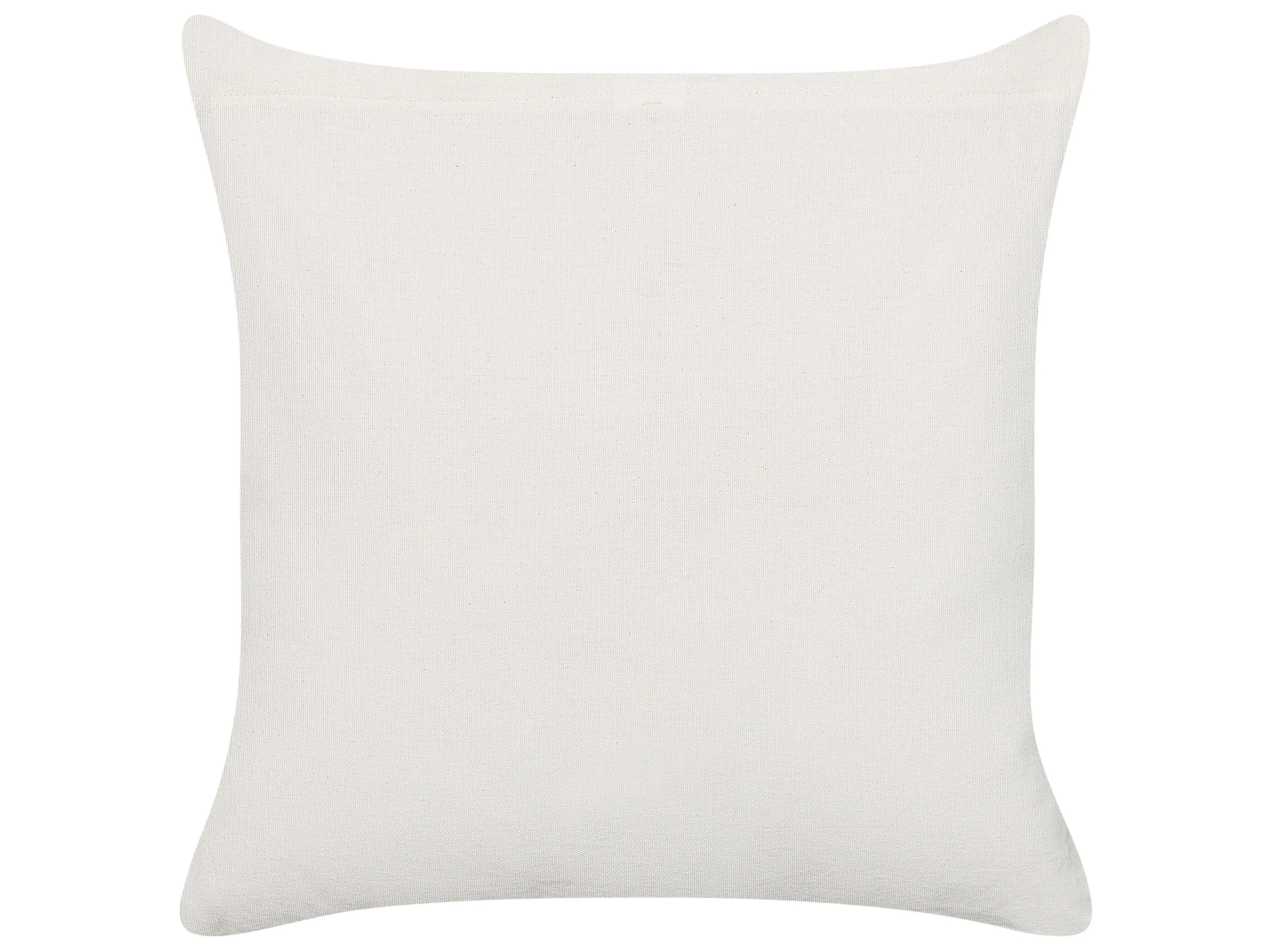 Set van 2 sierkussens WOODI Katoen 45 x 45 cm Geel Wit geometrisch patroon