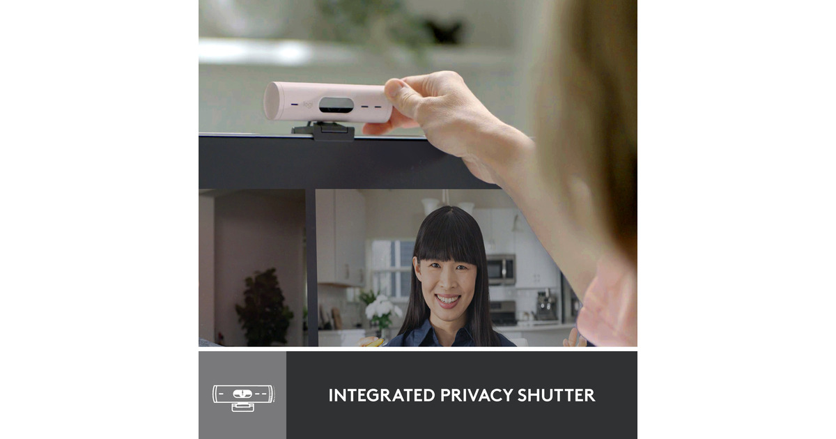 LogitechBrio 500 Full HD Webcam  (Roze/zwart, 1080p/30fps, 720p/60fps)