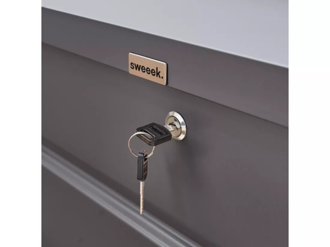 Coffre de jardin en métal -DALLAS - 285L anthracite