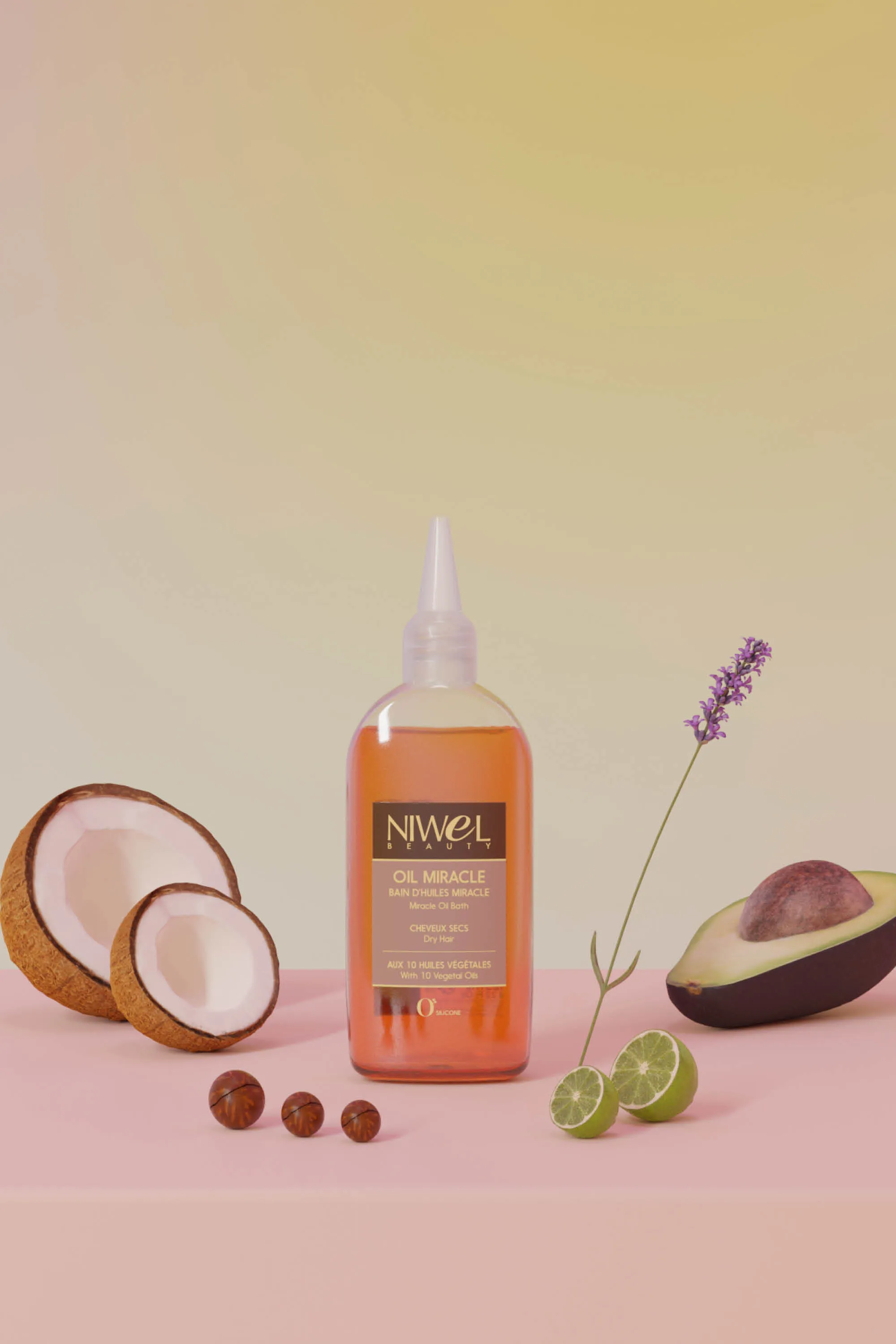 Niwel Beauty Bain d’huiles miracle nourrissant pour cheveux secs-125 ml