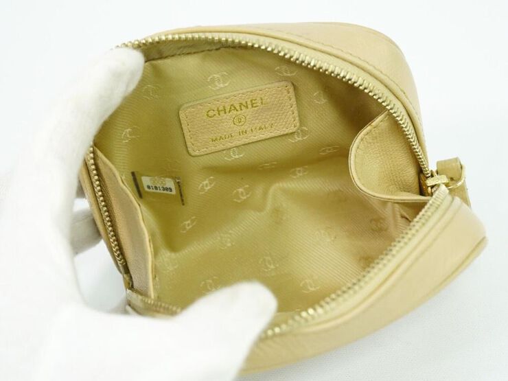 Chanel Vintage Chanel Pouch Beige