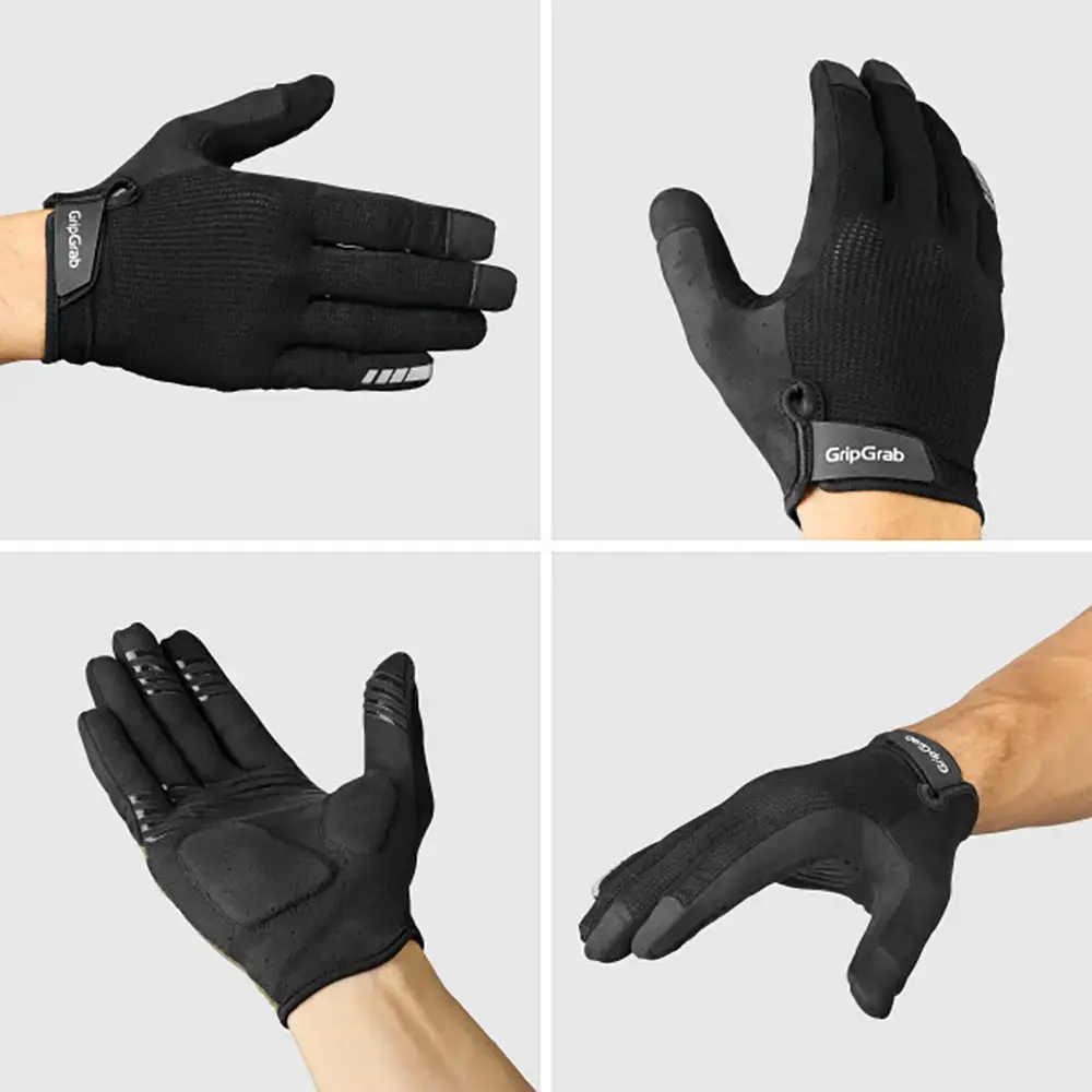 GripGrab EXPLR RC Max Padded MTB Zomer Fietshandschoenen Lange Vingers Zwart
