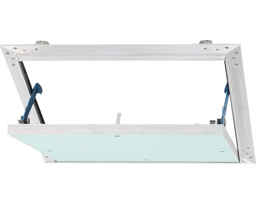 AluNova toegangsluik met 15 mm gipsplaatinzetstuk en veiligheidspal van 200 mm x 200 mm.