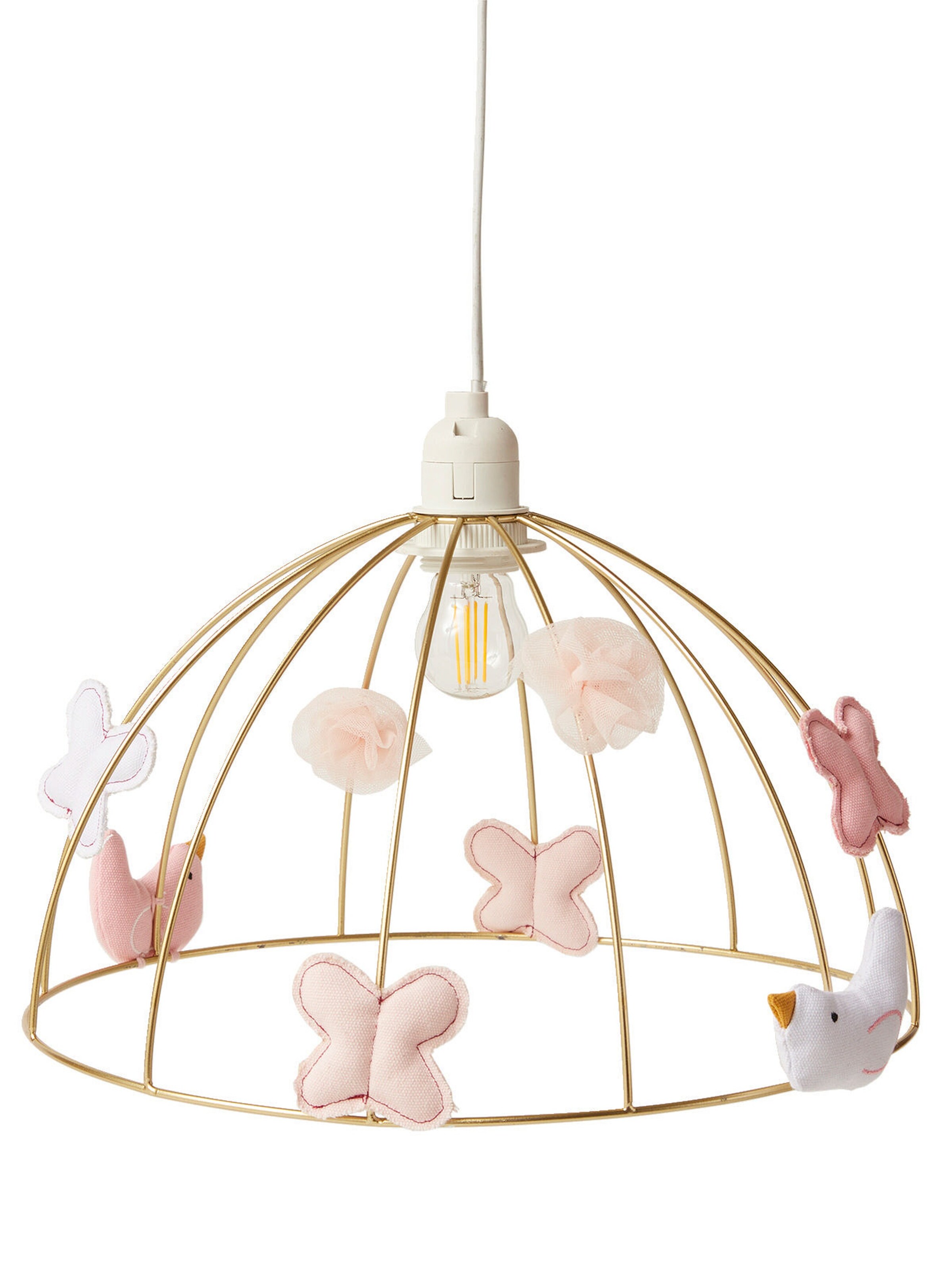 Vertbaudet Kinderzimmer Lampenschirm VOLIERE gold