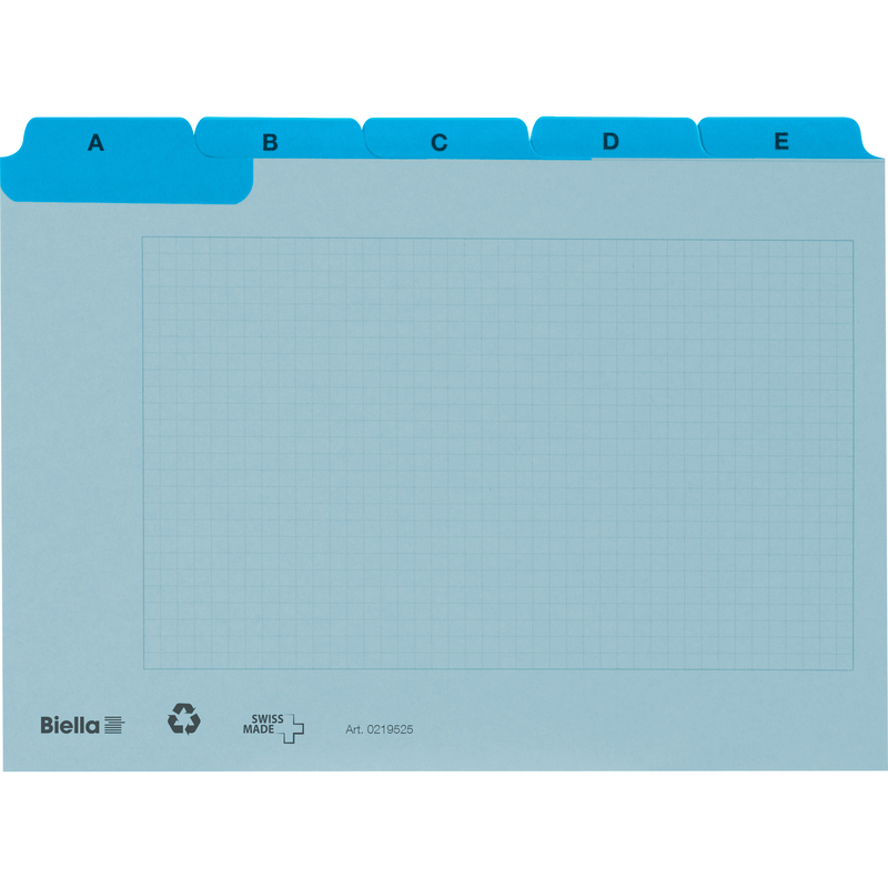 Biella Karteiregister, A7, A-Z, blau