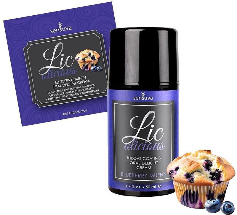 Sensuva - Lic-o-licious - Bosbessen Muffin - Oral Delight Cream - 50 ml - Stimulerend supplement