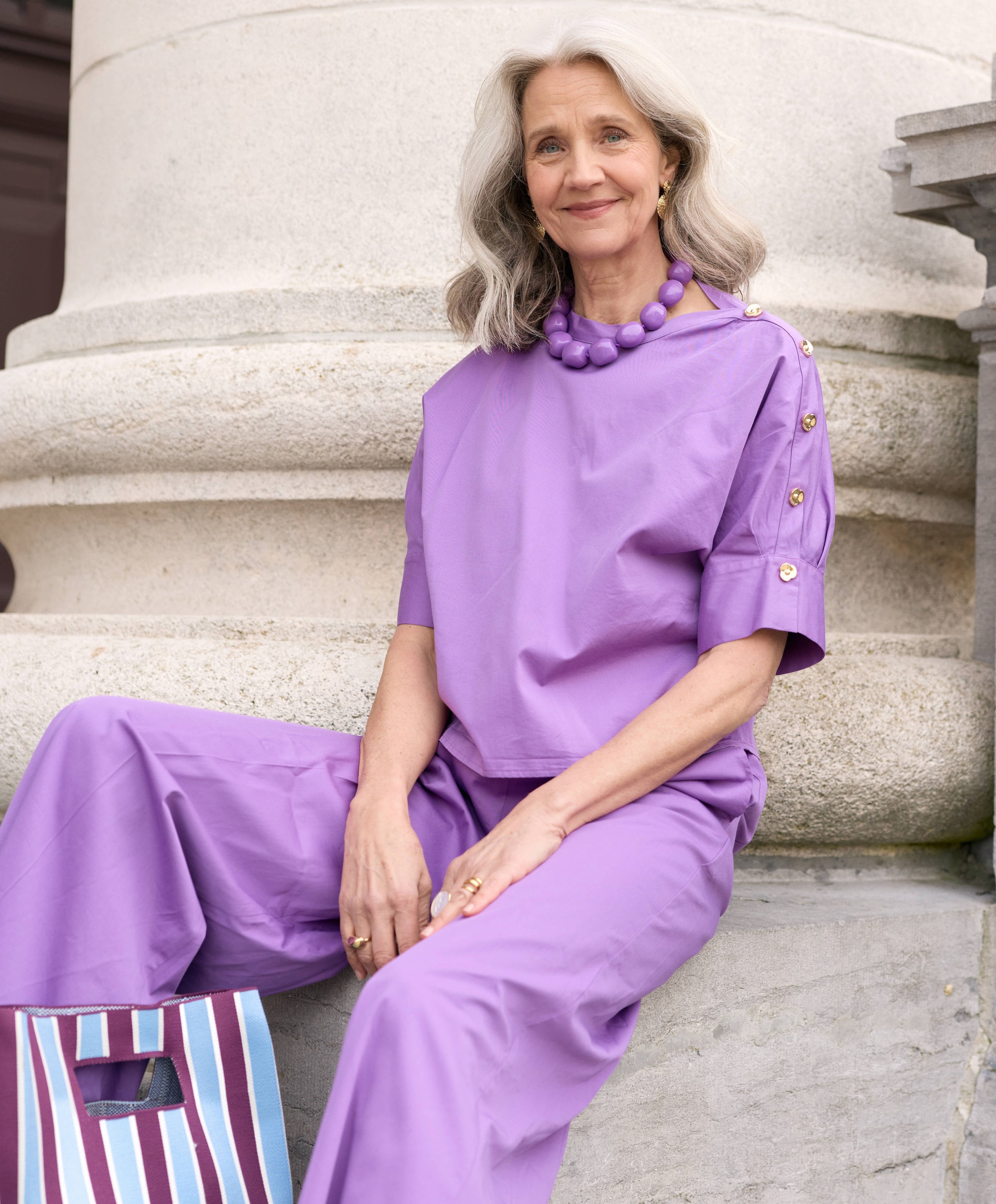 Caroline Biss dames broek paars