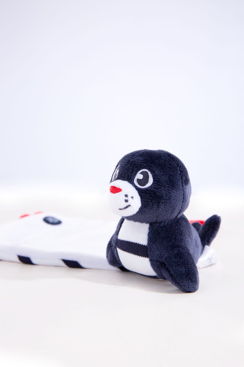 Doudou phoque - velours et coton