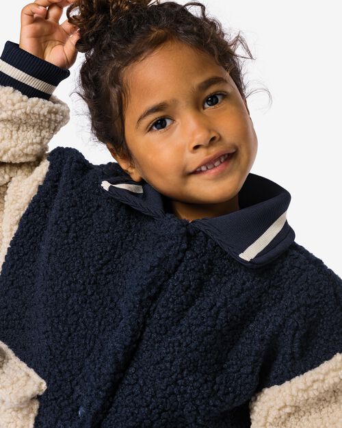 veste bomber enfant peluche bleu