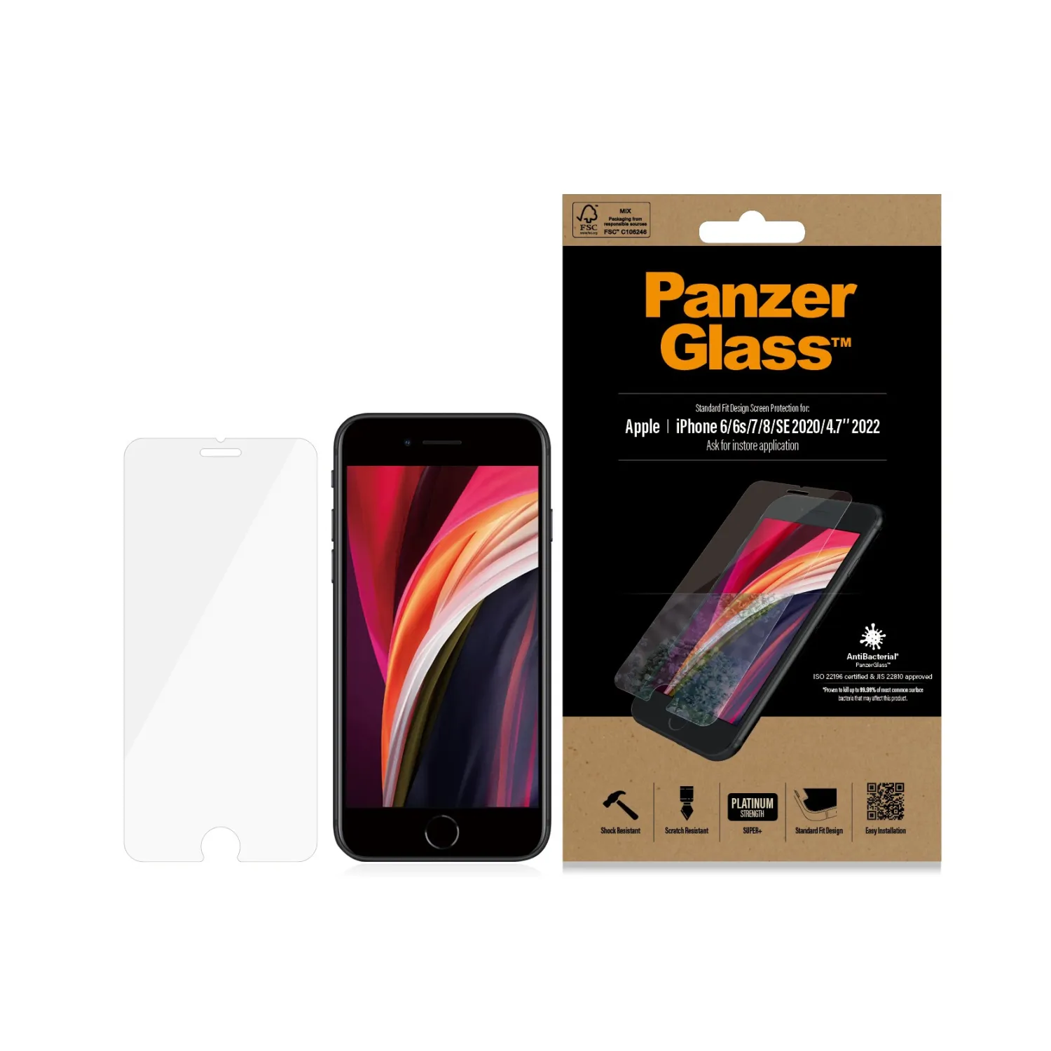 PanzerGlass iPhone SE + 6 + 6S + 7 + 8 2684