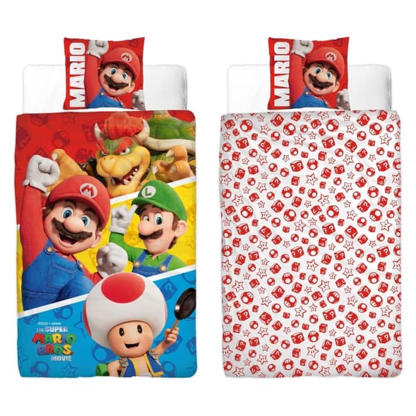 Super Mario Sengetøy - Voksenstørrelse 140 x 200 cm - Super Mario (SMM003)