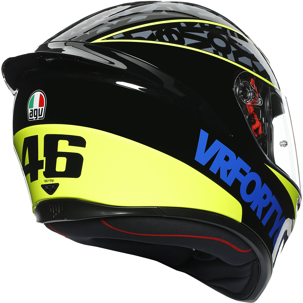 AGV - Casque K1 Speed 46 Noir / Jaune / Bleu