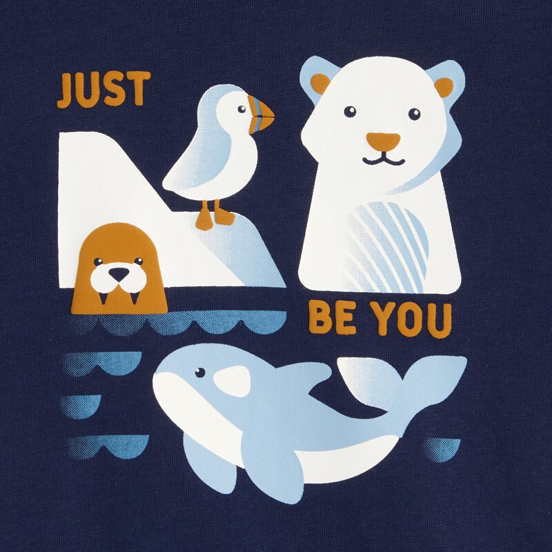 T-shirt animaux de la mer bleu bébé garçon Bleu