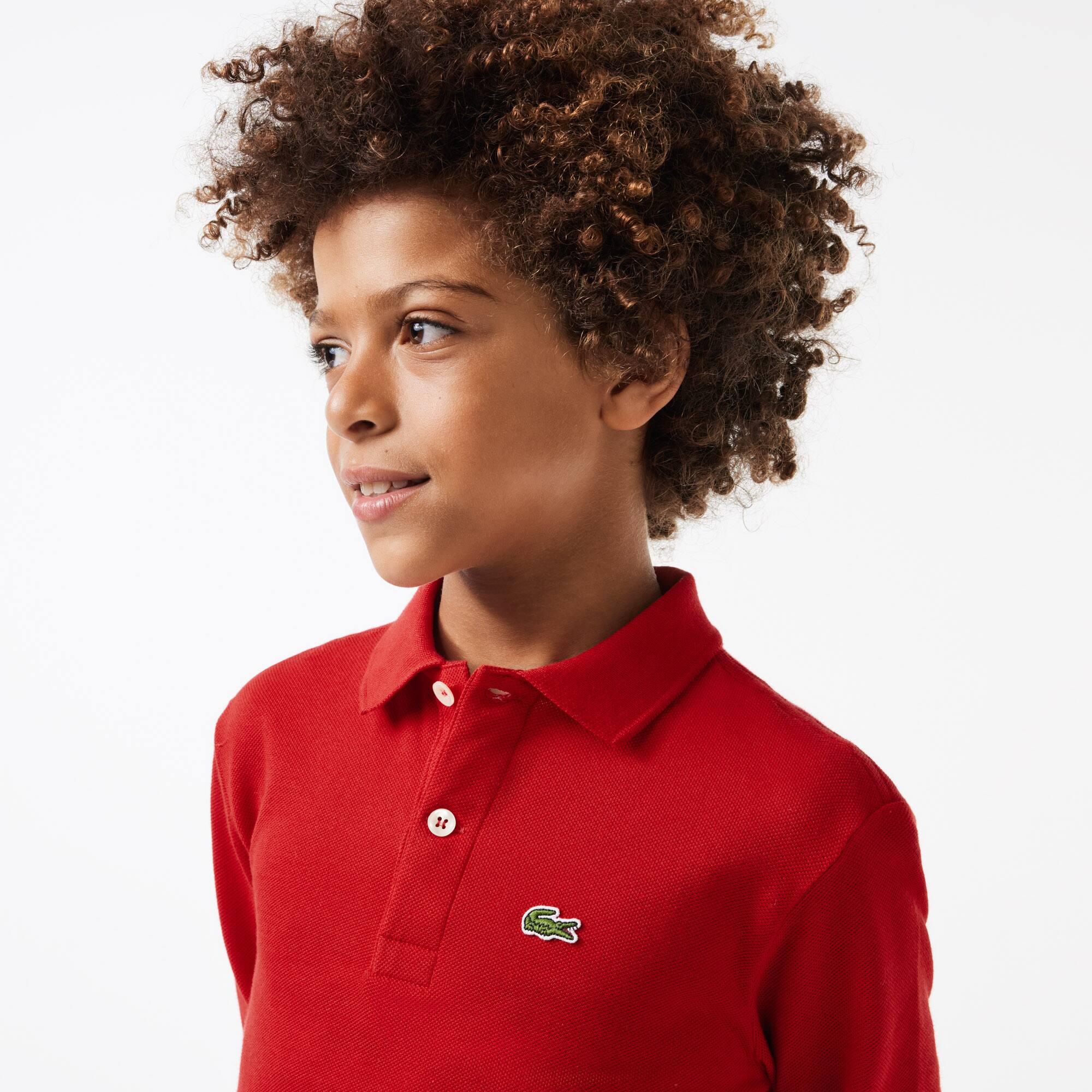 Regular Fit LACOSTE Jungen-Poloshirt aus Petit Piqué Poloshirts - Rot - Lacoste - Kinder
