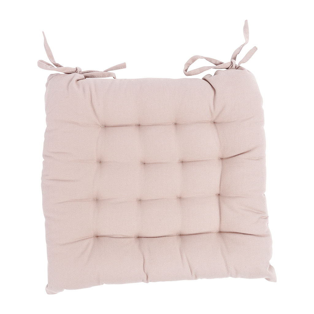 Galette de chaise carrée coton lin 38x38cm