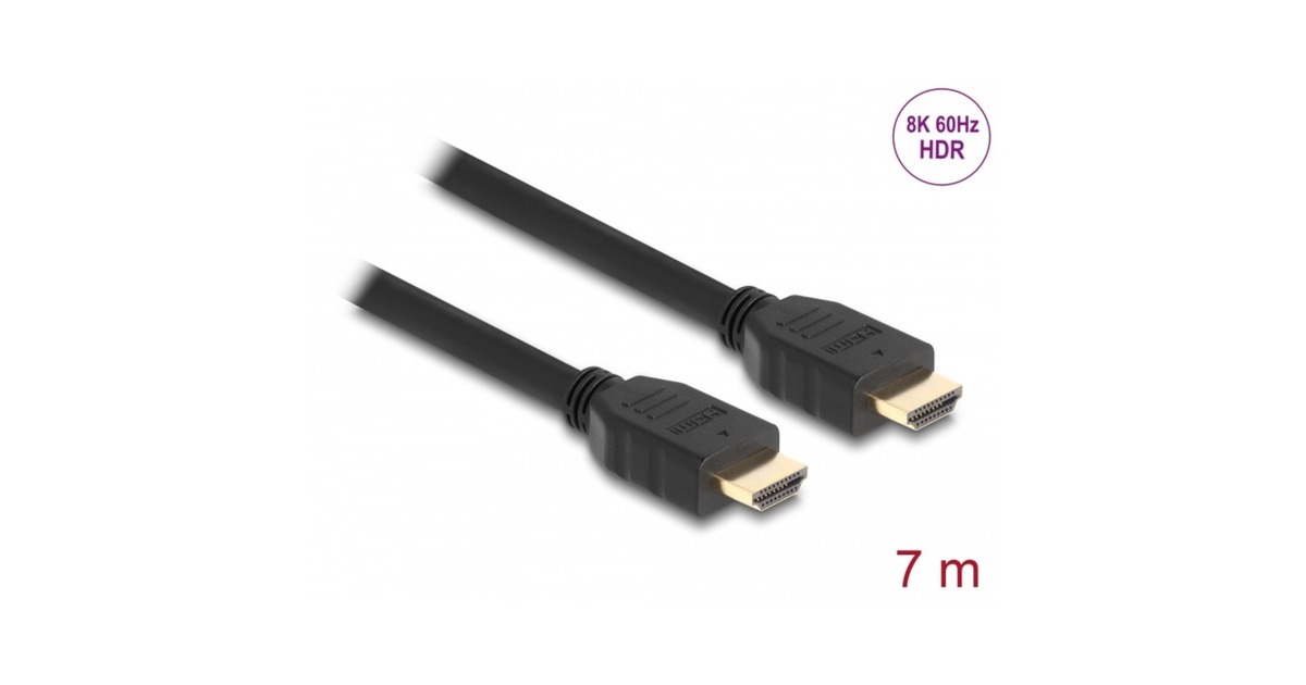 DeLOCKHigh Speed HDMI kabel  (Zwart, 7 meter, 8K 60Hz, 48 Gbps)