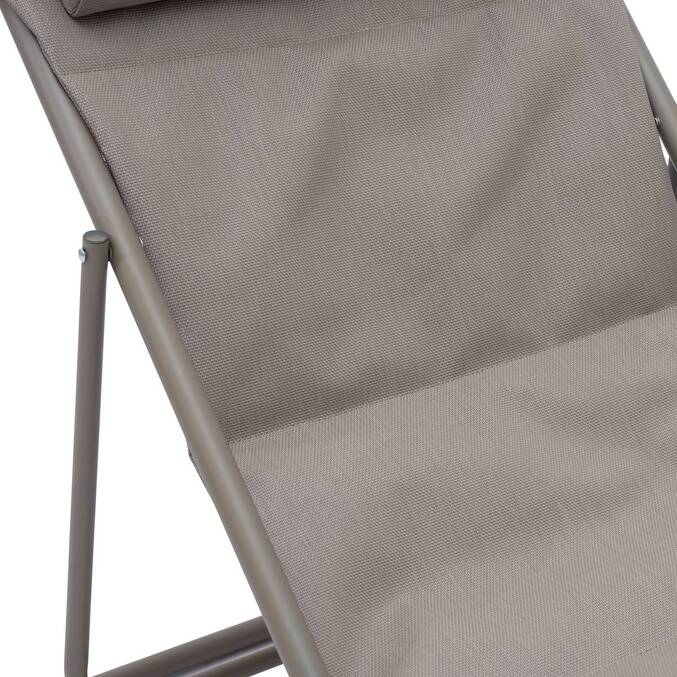 Chilienne de jardin empilable pliable MIRAEL Noisette / Café