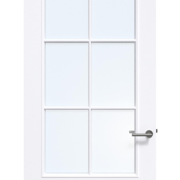 Arne & Bodil binnendeur ABT113 blank glas - extra wit afgelakt