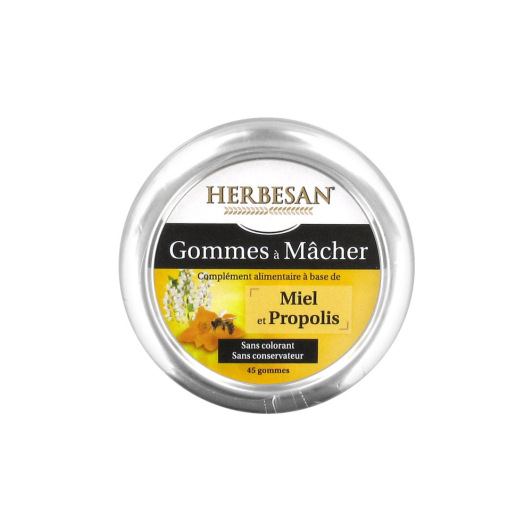 Herbesan Gommes à Mâcher Miel Propolis