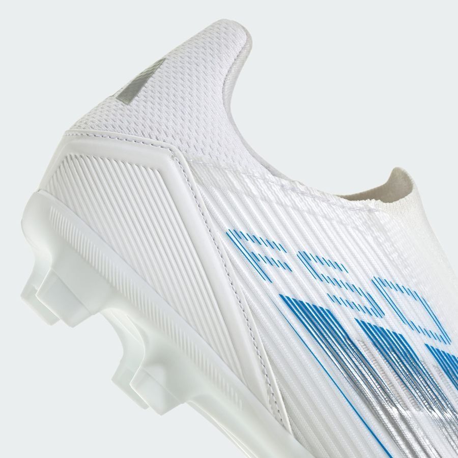 adidas F50 League Laceless FG/AG Polar Victory - Blanc/Argenté/Bleu