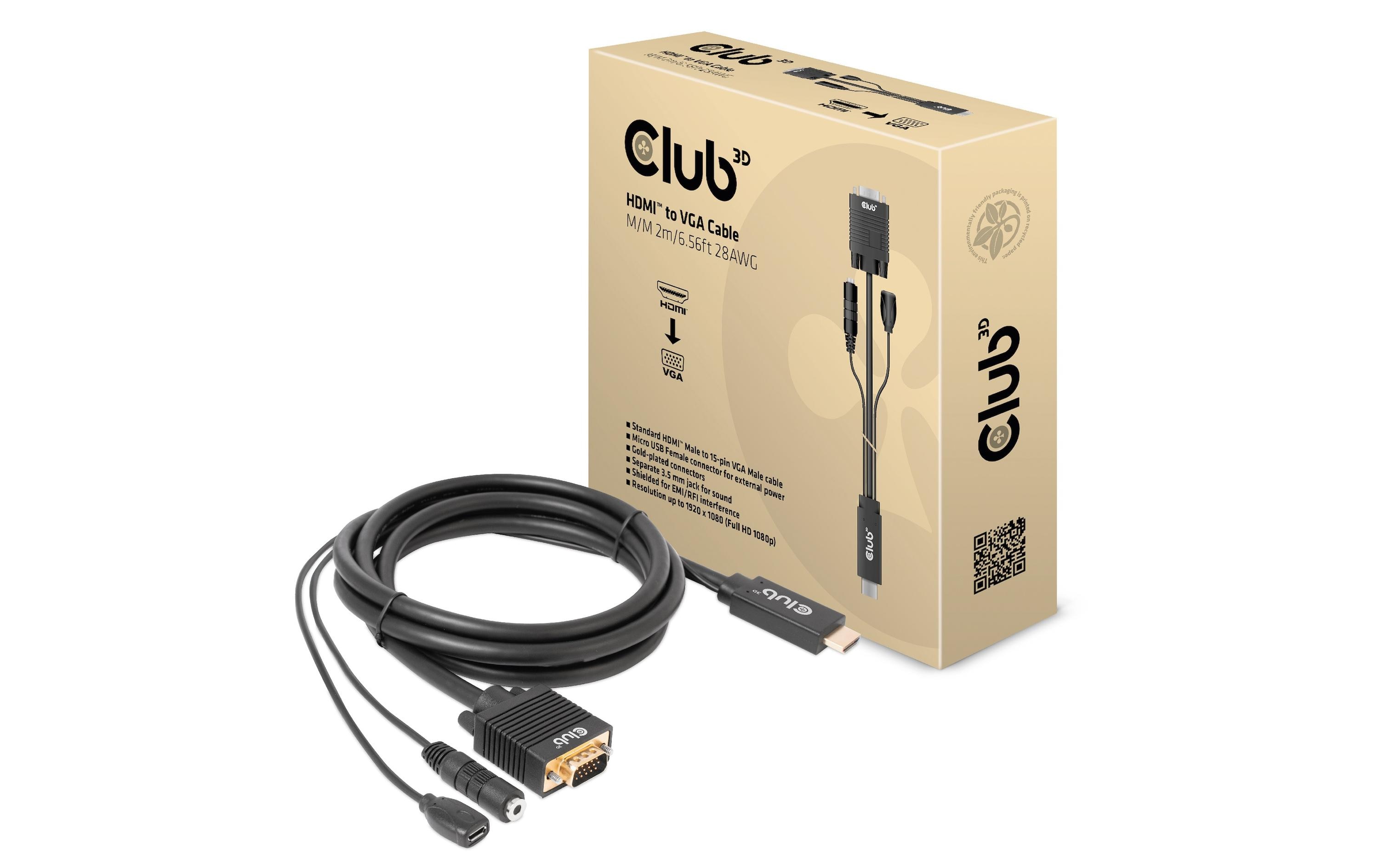 Kabel CAC-1712 HDMI - VGA, 2 mHDMI auf VGA-Kabel