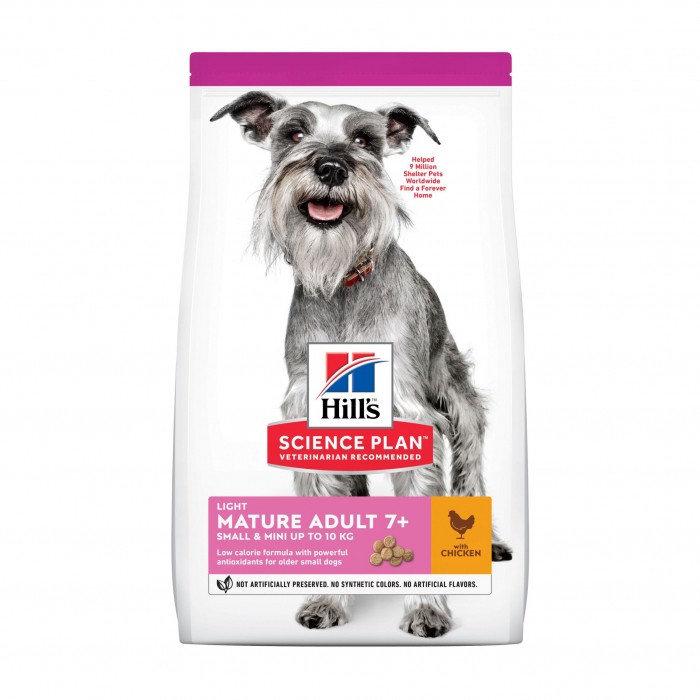 HILL'S Science Plan Light Small & Mini Mature Adult 7+ au Poulet - Croquettes pour chien