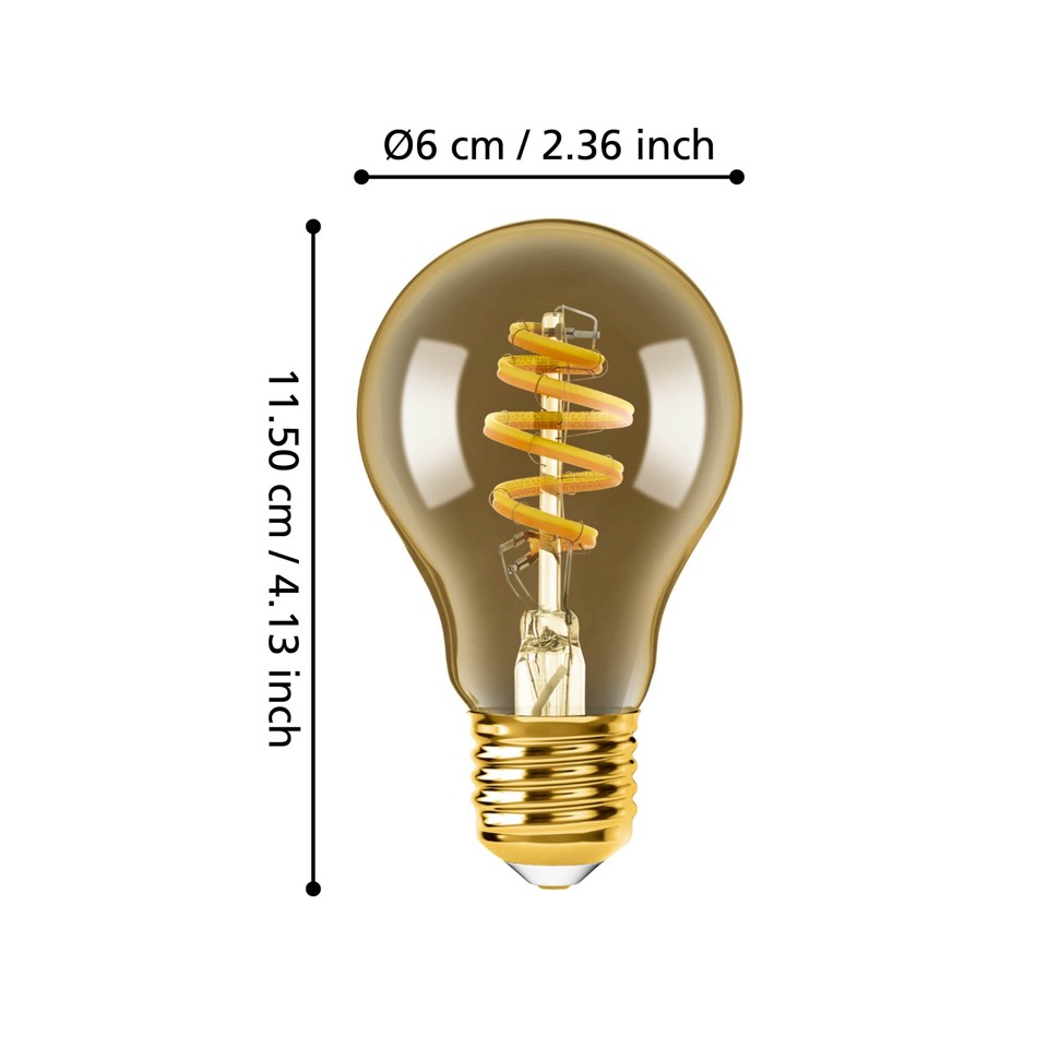 EGLO - Sæt 2x E27 A60 amber, fjernbetjening - TW - Zigbee, Bluetooth