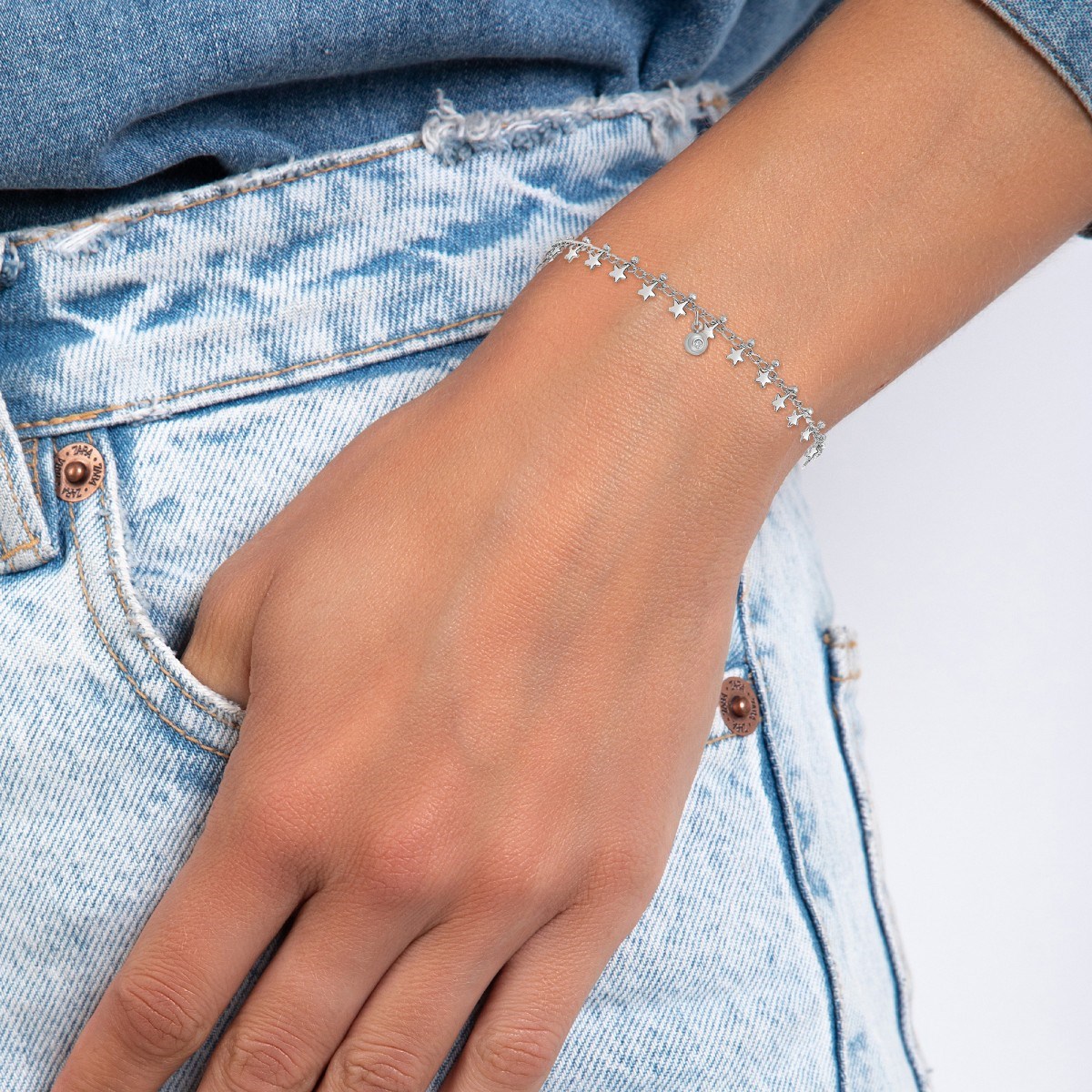 Bracelet SC Crystal orné d'un véritable diamant blanc