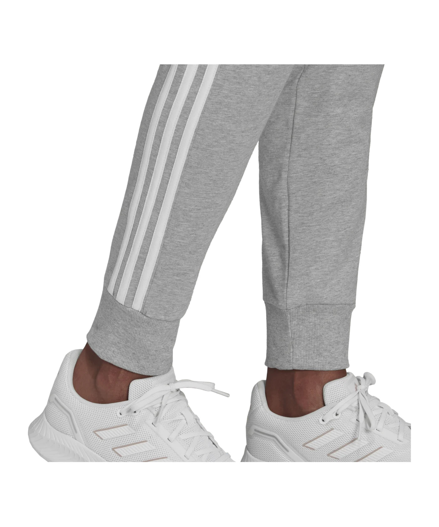 adidas Essentials Single Jersey 3-Stripes Pants Grey