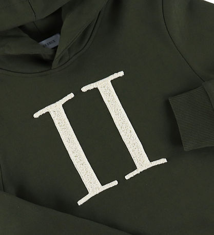 Les Deux Kapuzenpullover - Zugabe Bouclé - Forest Green/Ivory