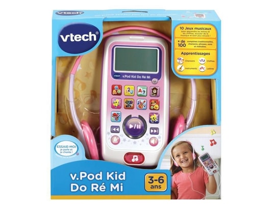 VTECH - Lecteur MP3 V.pod kid do, ré, mi rose - 3 - 6 ans