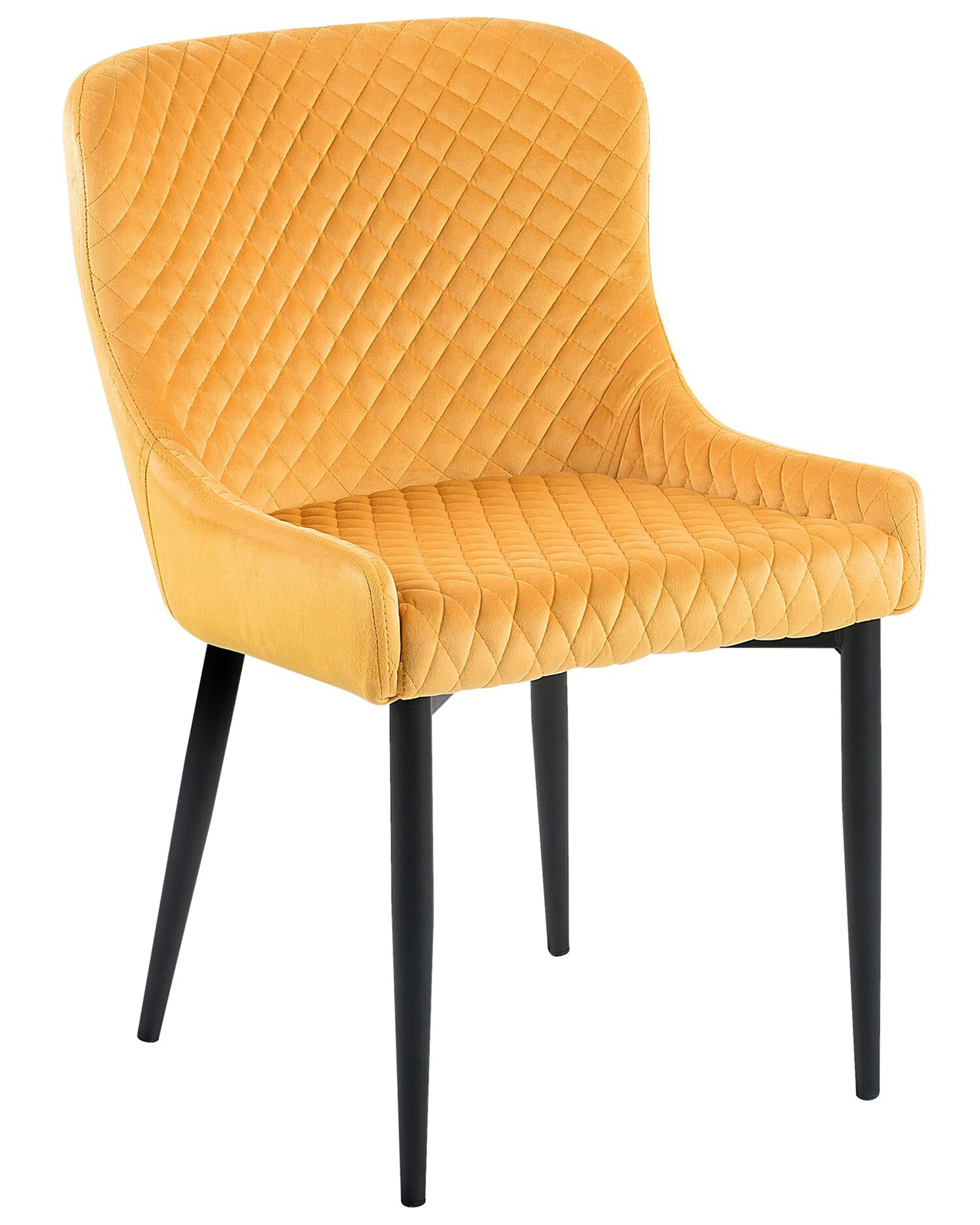 Set van 2 eetkamerstoelen SOLANO Fluweel Geel