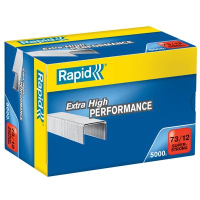 Rapid - Boîte de 5000 Agrafes Super Strong 73/12 - jusqu'à 70 feuilles - acier galvanisé