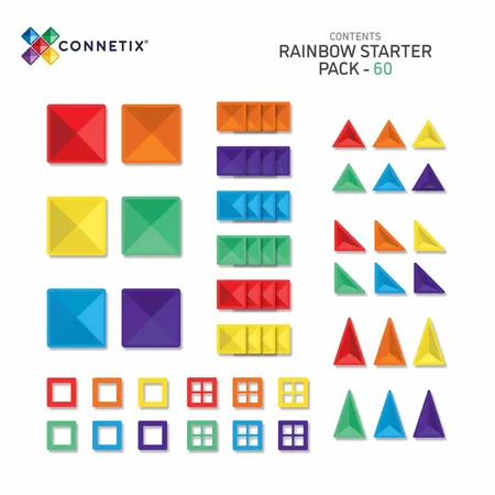 Connetix Rainbow Starter Set, 60 Teile