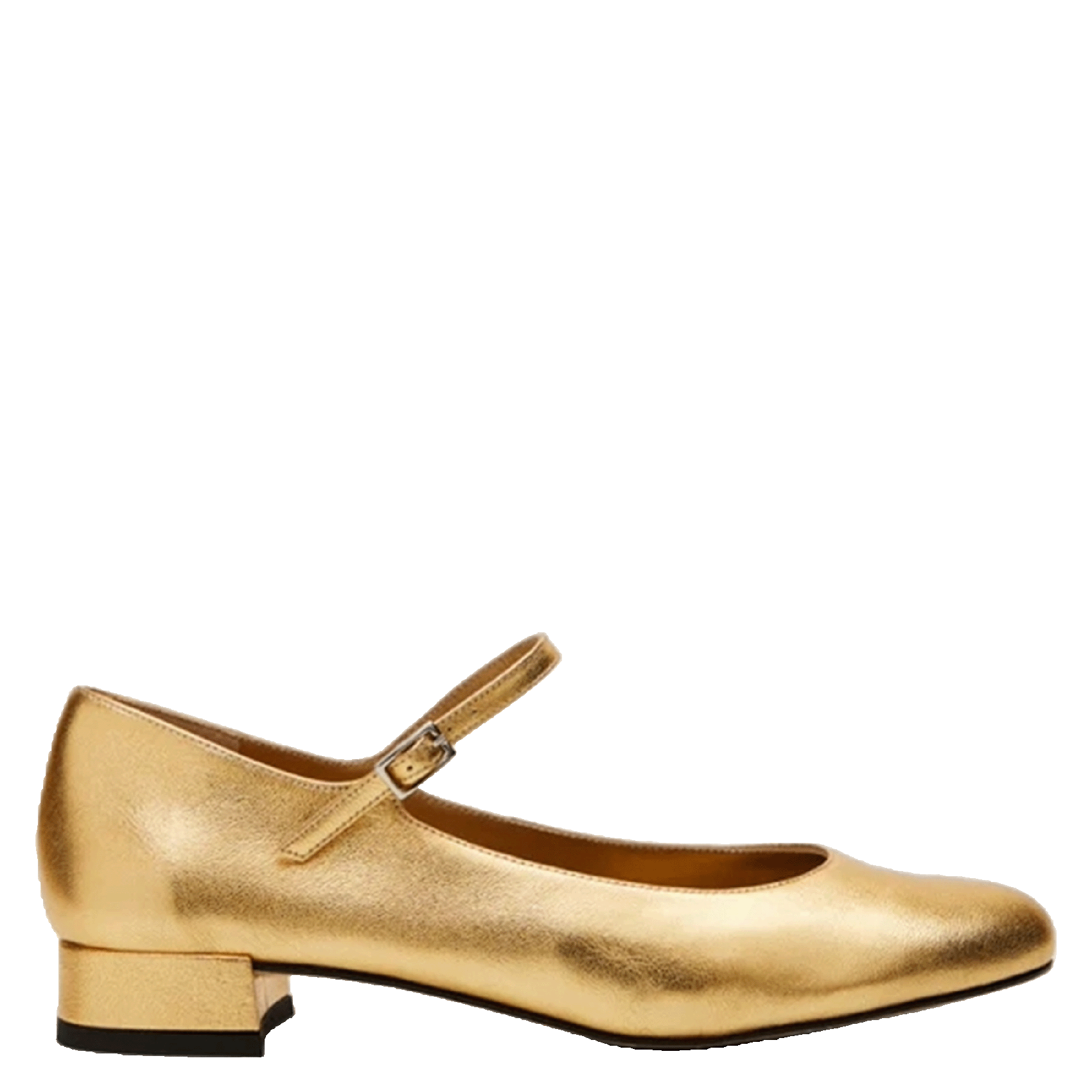 EMILIA - Ballerines en cuir | Doré