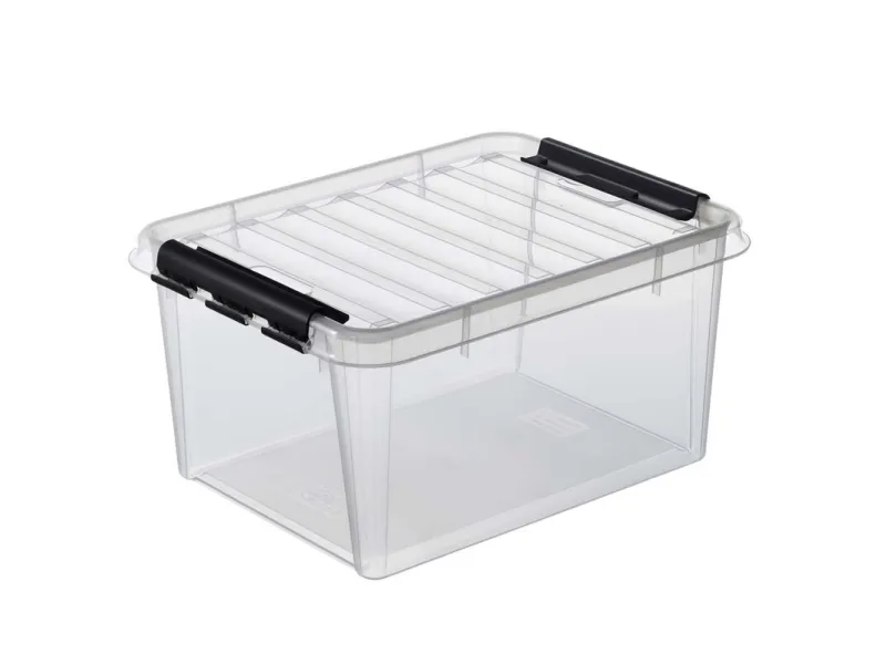 Plastkasse SmartStore™ Classic 31 transparent - 32 ltr. med låg 50x39x26 cm - (6 stk.)