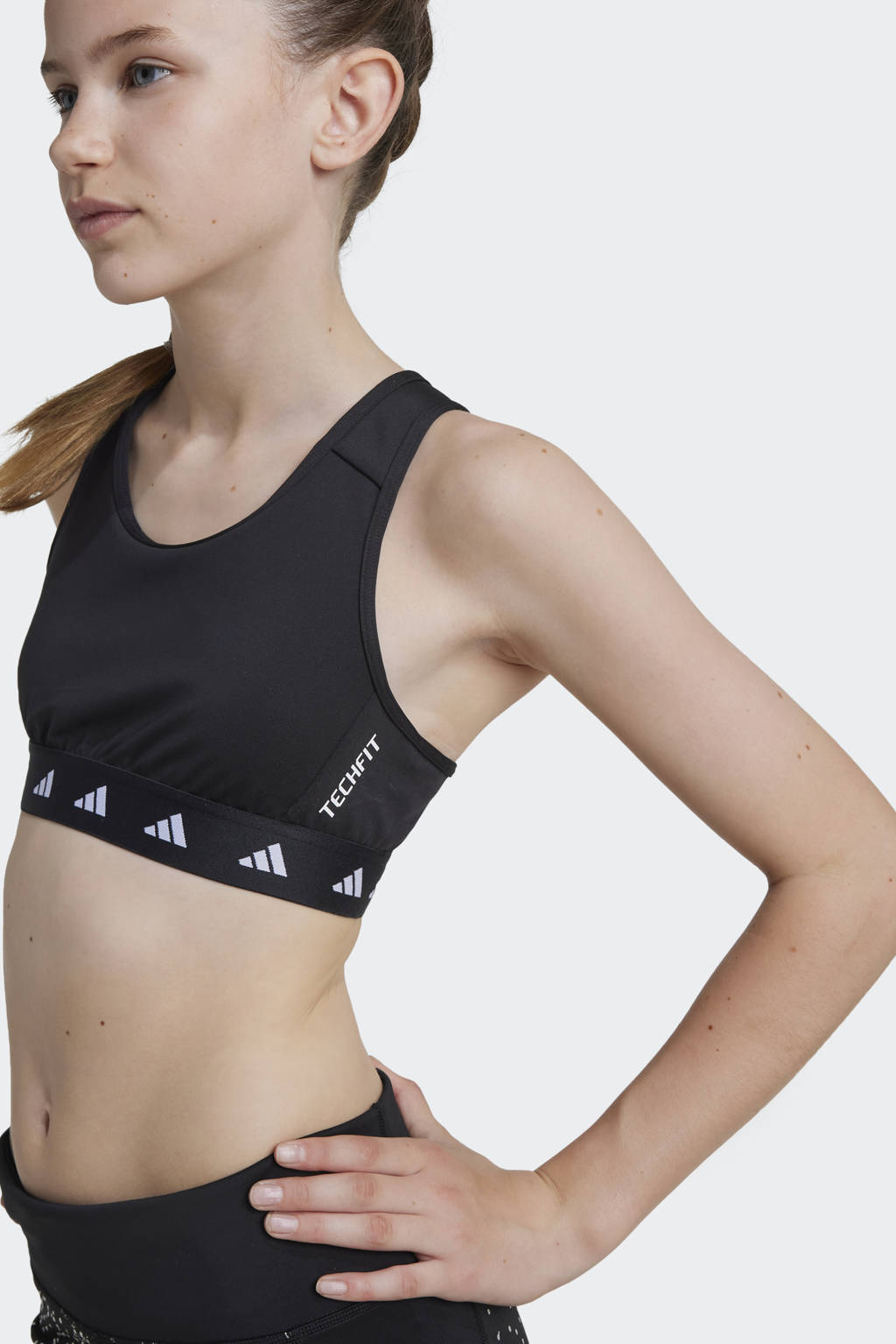 adidas sporttop Techfit Power zwart/grijs