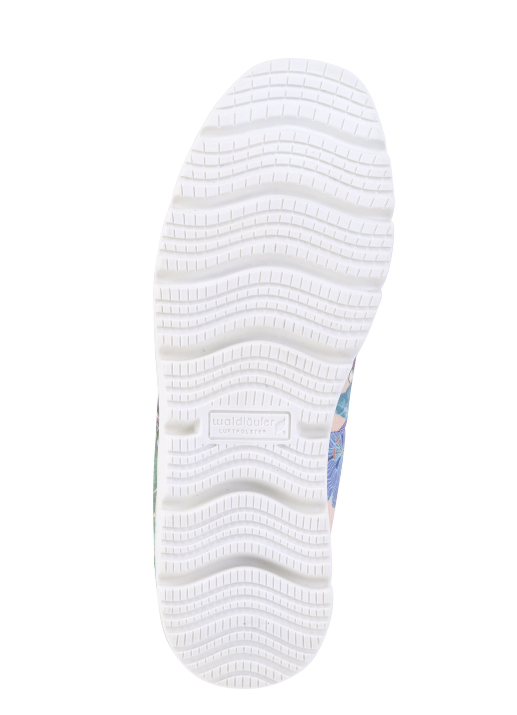 Waldläufer Slipper aus beschichtetem, floral bedrucktem Textilmaterial