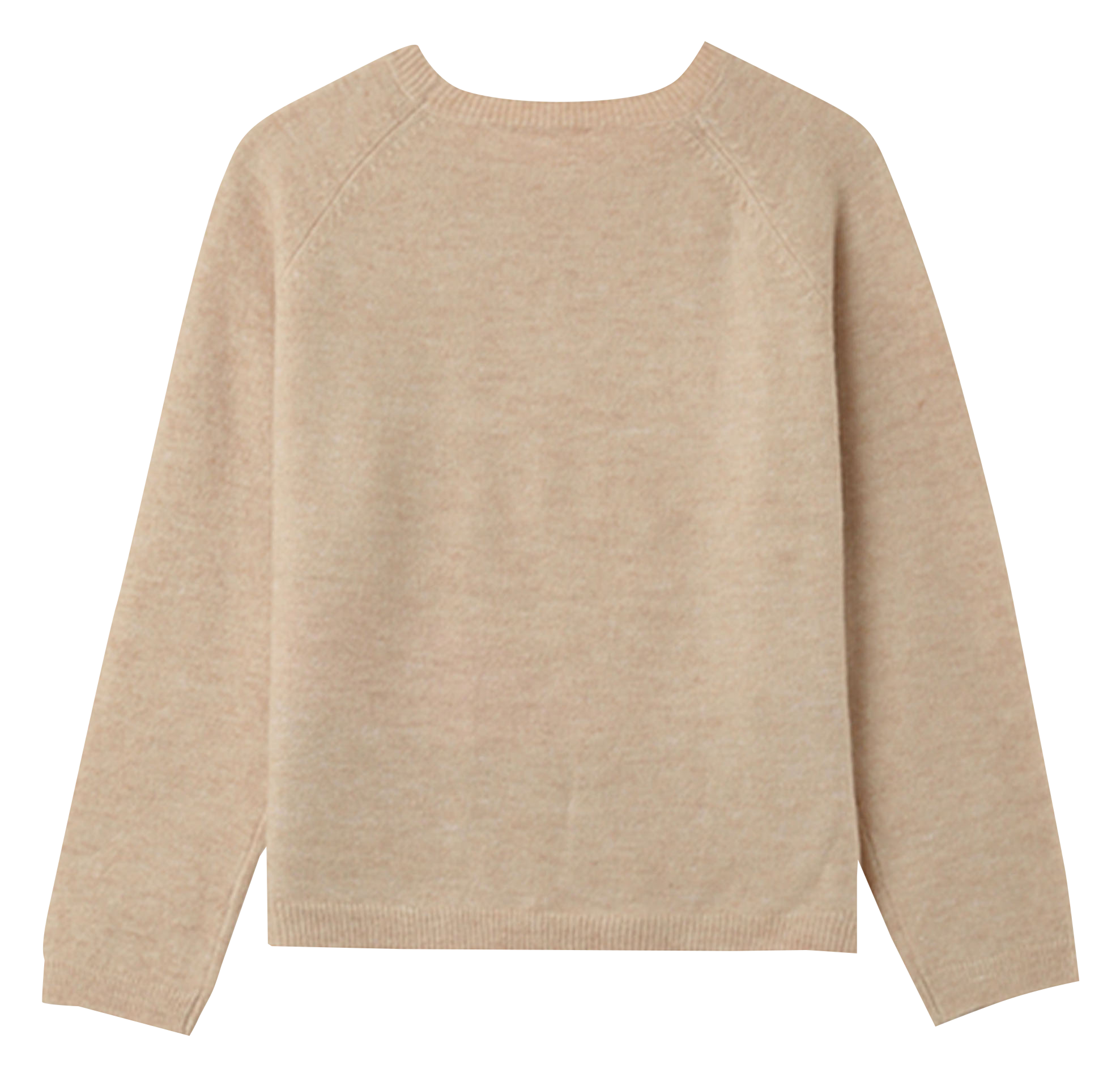 NADY - Pull col rond droit imprimé | Beige