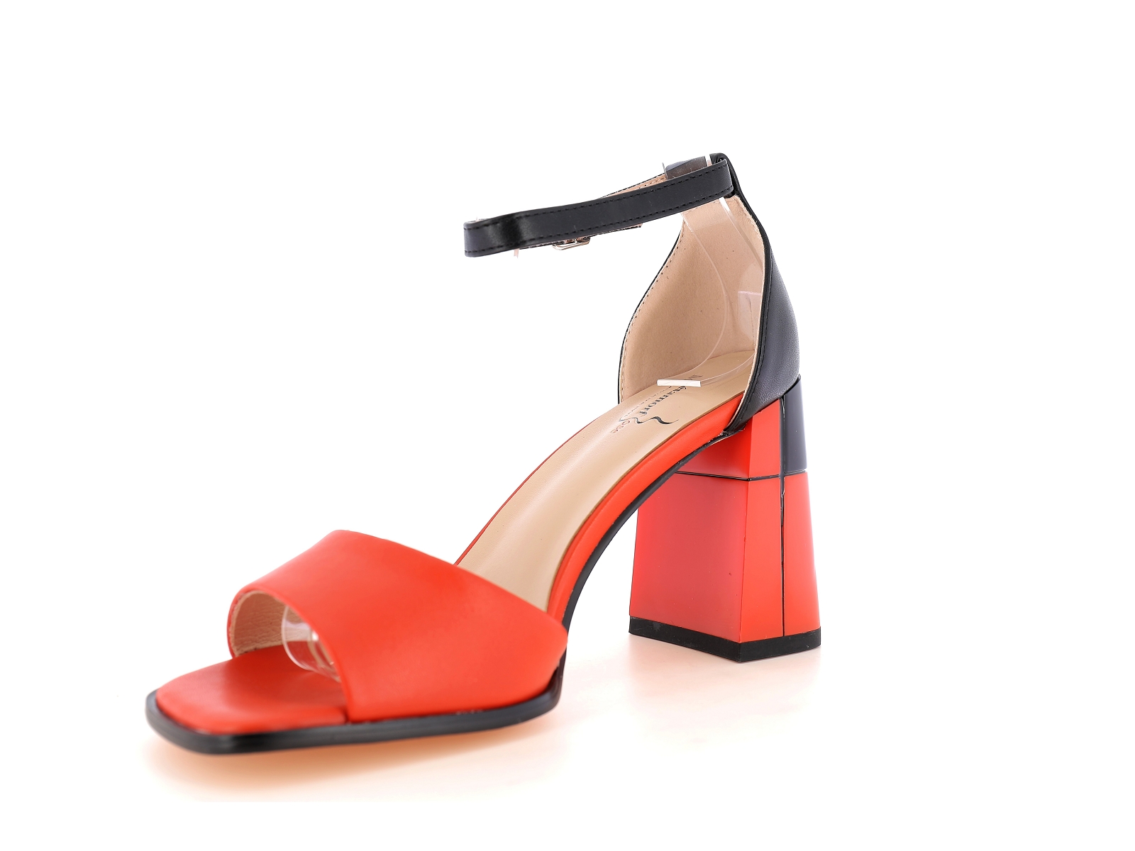 Metamorf ose-RACLO Cuir Noir Orange