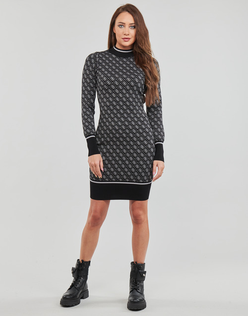 Guess - LS LISE 4G LOGO SWTR DRESS - Noir