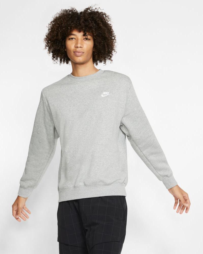 Sweat-shirt Nike Sportswear Club Fleece Gris pour homme