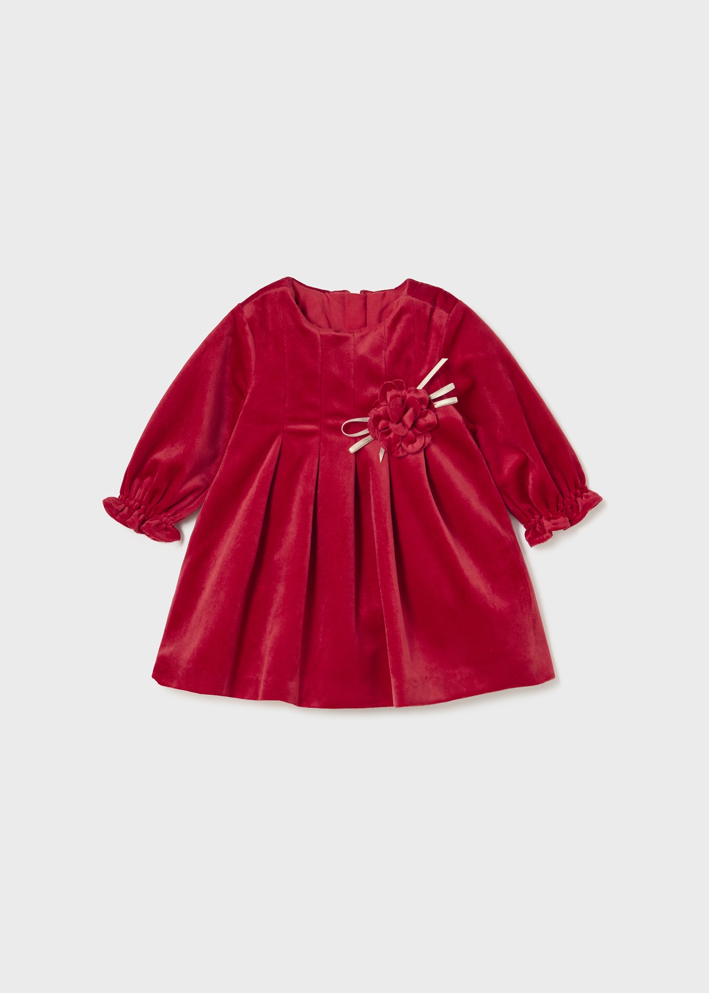 Vestido de veludo para recém-nascido